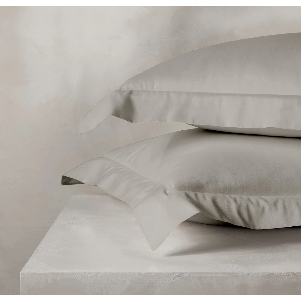 Boll & Branch Reserve Standard Sham Pewter Gray 100% Organic Cotton 20x26 New